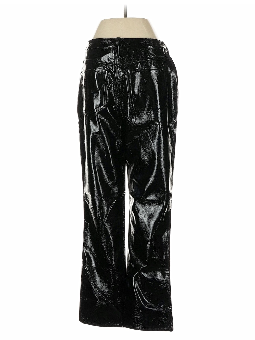 J.Crew Collection Faux Leather Pants High Rise Demi Boot Crop Black Size 28 NWT - Picture 3 of 6